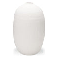 Pemberly Row Large White Textured Ceramic Vase, 19.8" L x 19.7" W x 31.9" H, Durable Handcrafted Design, Modern Contemporary Style Decorative Piece for Home Decor or Floral Arrangements