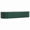 hliofuir Green Large Metal Raised Garden Bed 94.5 x 31.5 x 17.3 in Modern Steel Planter Box for Outdoor Patio, Yard & Balcony Herb, Flower & Veggie Growing