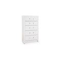 Signature Design by Ashley Marzoni Contemporary 5-Drawer Chest with Safety Stop, White