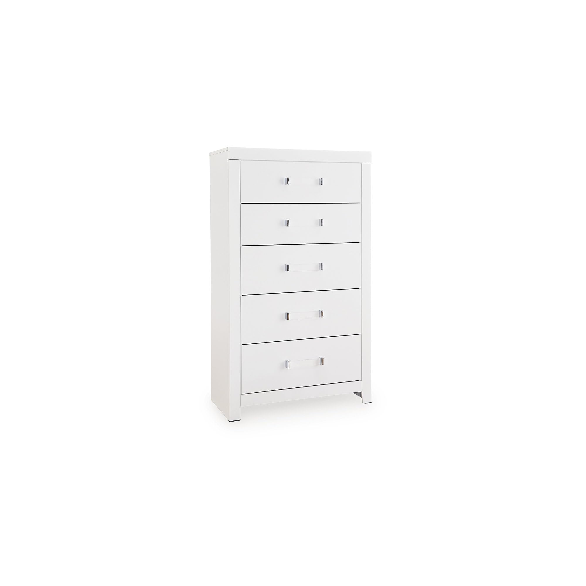 Signature Design by Ashley Marzoni Contemporary 5-Drawer Chest with Safety Stop, White