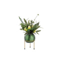 Artificial Plant Nordic Light Luxury Simulation Flower Art Decoration Living Room Table Negotiating Table Glass Bottle Fake Flower Decoration Artificial Tree Indoor(A)