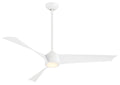 MINKA-AIRE F774L-WHF Pike 56" 3-Blade LED Ceiling Fan - Flat White Finish Blades with Etched Lens