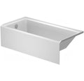 Duravit No.1 60" Three Wall Alcove Acrylic Soaking Tub with Left Drain and Overflow