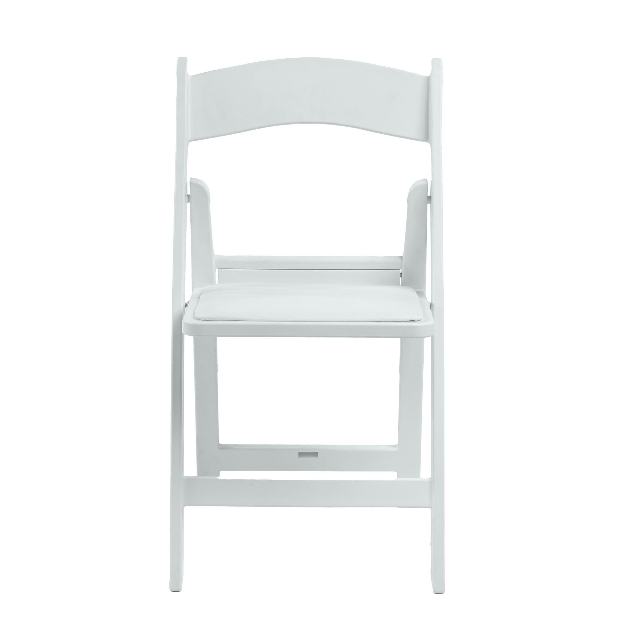 Real Relax White Resin Folding Chairs with Cushion - Comfortable Foldable Plastic Chair - Stackable Chairs with Padded Seats - Indoor/Outdoor Chairs for Events, 600lbs Capacity(10 Pack)