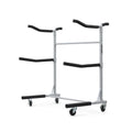 SPAREHAND Freestanding Triple Storage Rack - Heavy Duty G-C4 Caster Wheels with W/Brake - Tri-Level Rack System for 3 Kayaks, SUPs, Canoes, & Paddleboards - Suitable for Indoor & Outdoor