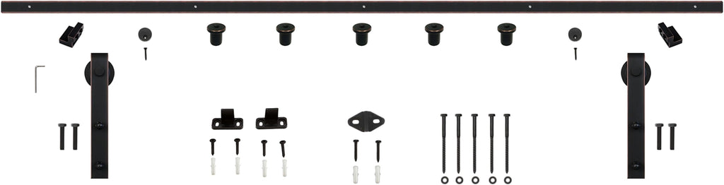 Miseno MBDH0005X78 78-3/4" Bent Strap Barn Door Hardware Kit - Oil Rubbed Bronze