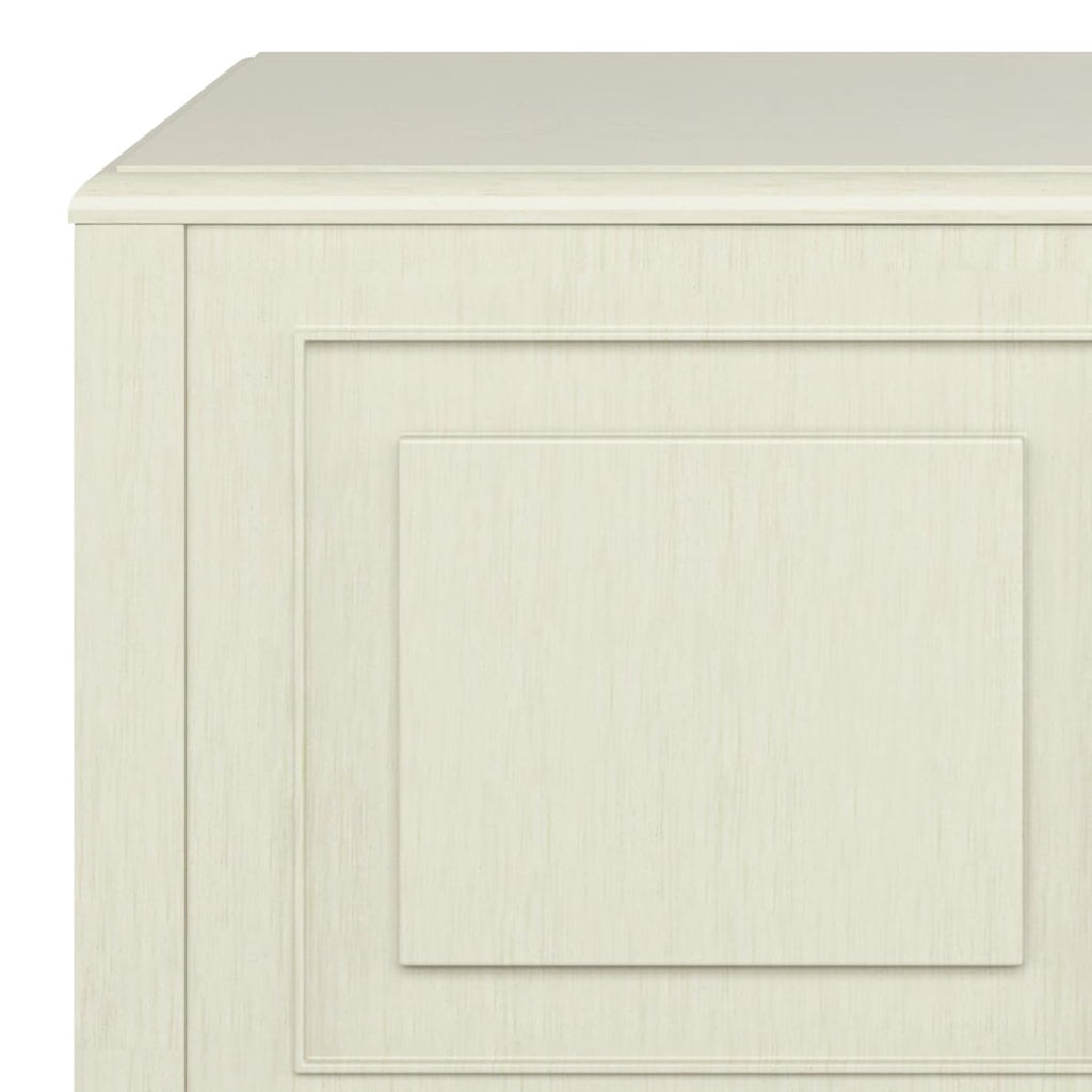 SIMPLIHOME Connaught Storage Bench - 51 inch Wide Solid Wood Trunk Bench in Antique White, Traditional Bench for Entryway with Lift-Up Lid and 3 Hidden Compartments