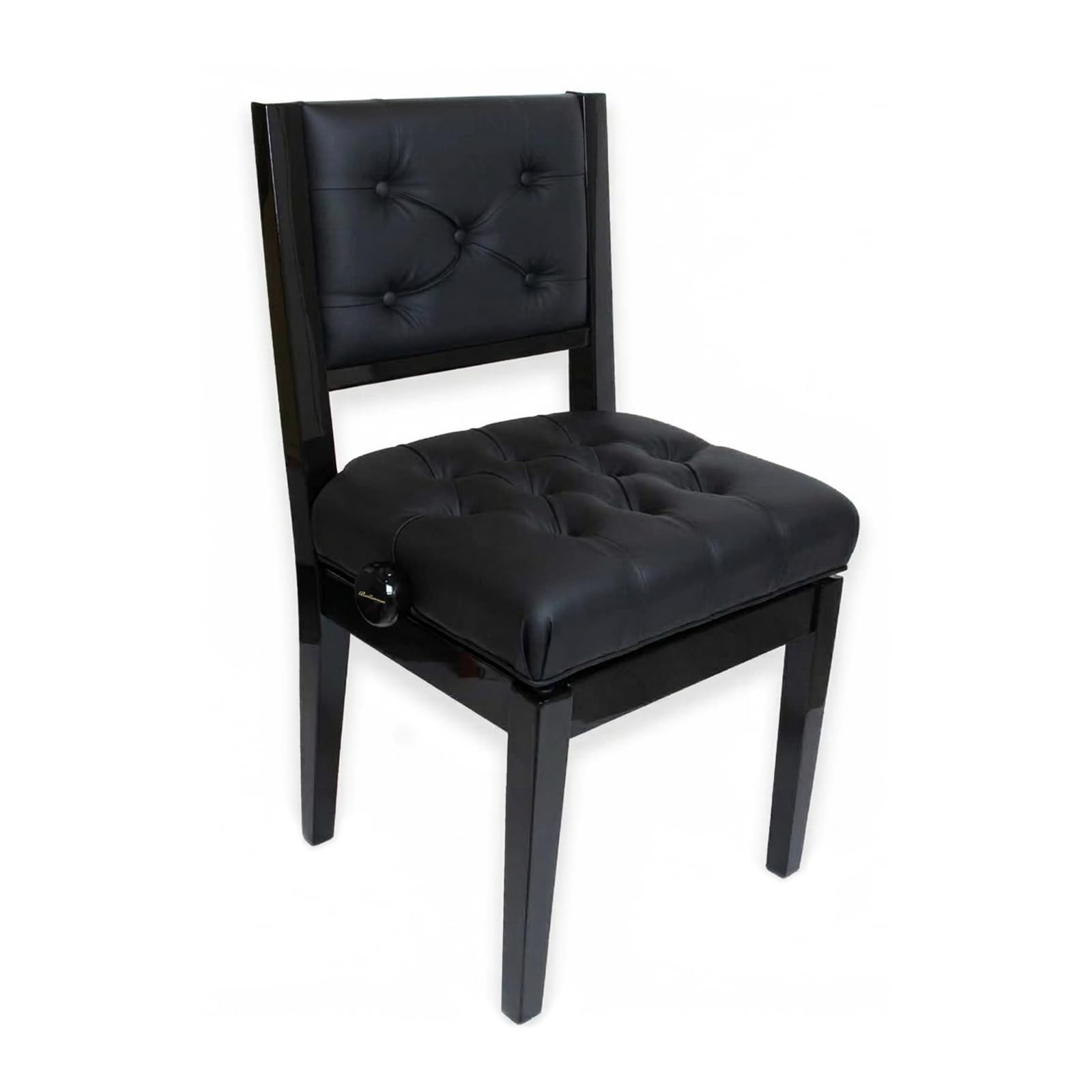 Bailanoom Adjustable Piano Chair Bench with Back Support,Black Piano Stool Music Bench,Musician Chair