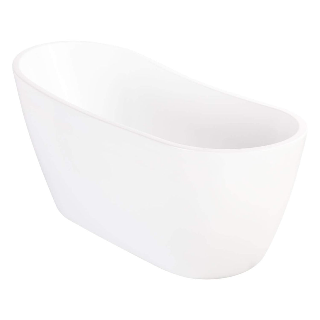 Signature Hardware 483535 Sheba 66" Acrylic Soaking Slipper Freestanding Tub with Integrated Drain and Overflow