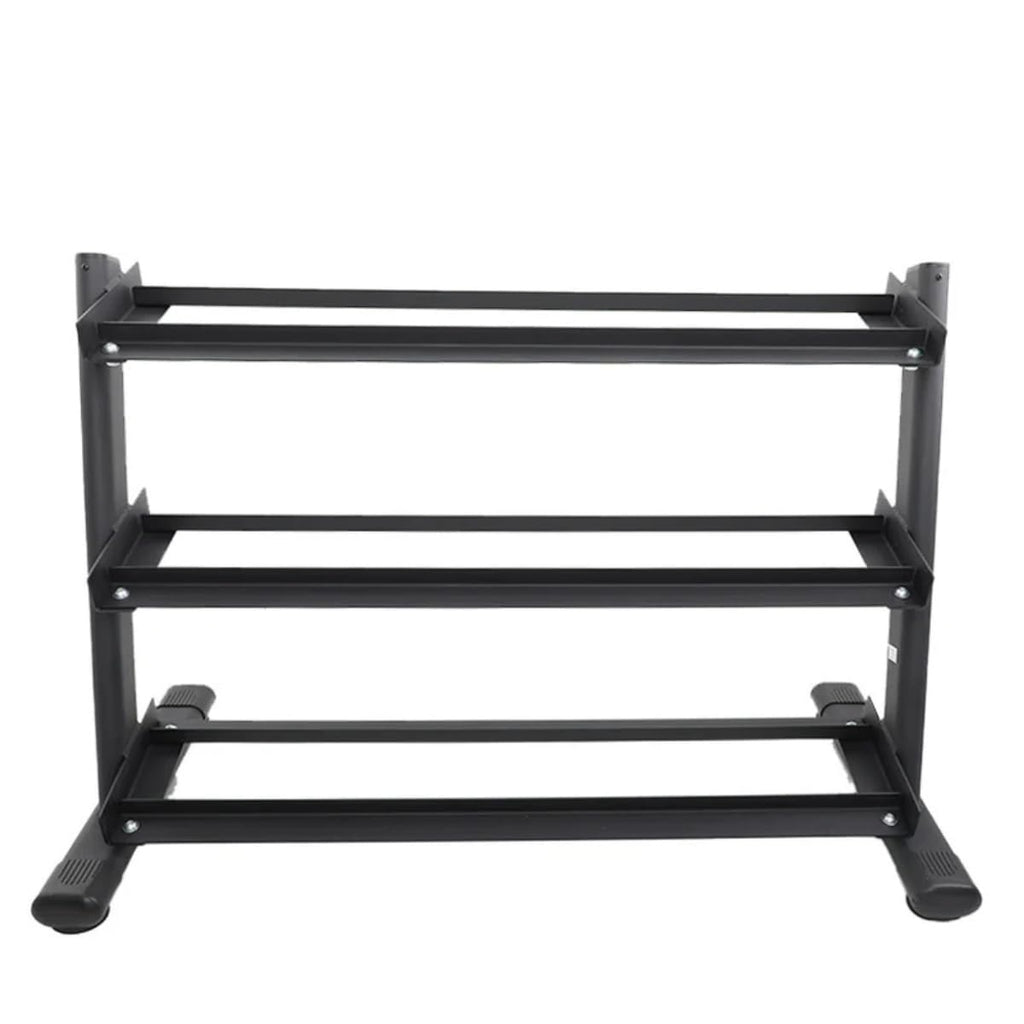 TKO 3-Tier Rail DB Rack Black (Dumbbells Sold Separately)