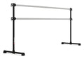 VITA Barre Portable Freestanding Double Ballet Barre, Professional, 8 Ft Bars, Black, Aluminum | Adjustable Height, Made in USA, Home or Gym Exercise Equipment for All Ages | Dance, Fitness, Pilates