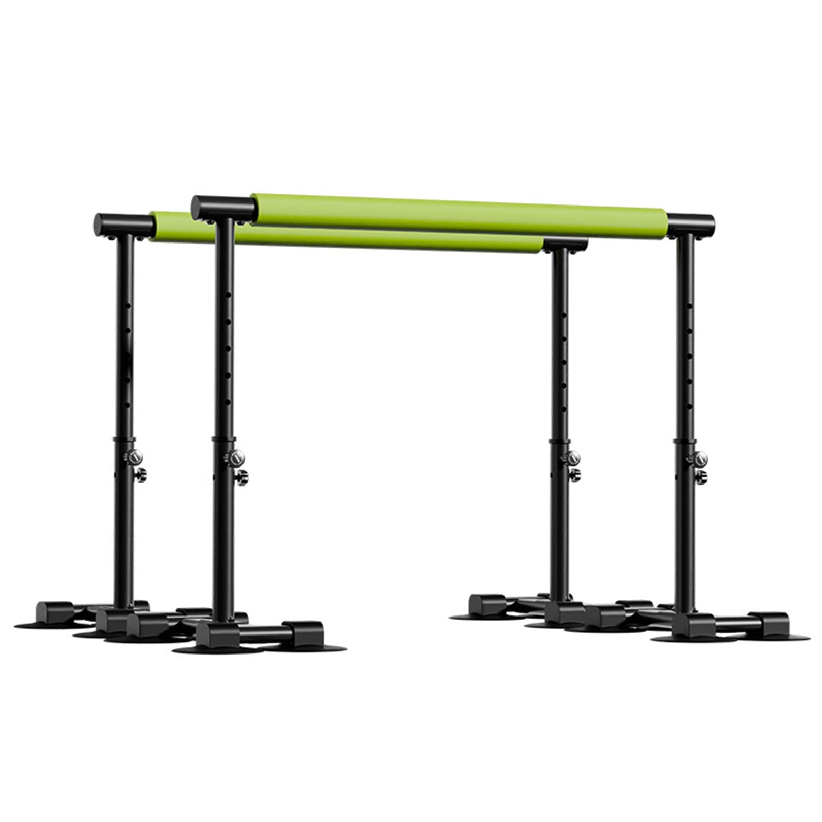 HUDABAIDI Parallel Bars for Physical Therapy, 6.57Ft, Height Adjustable, Black and Green