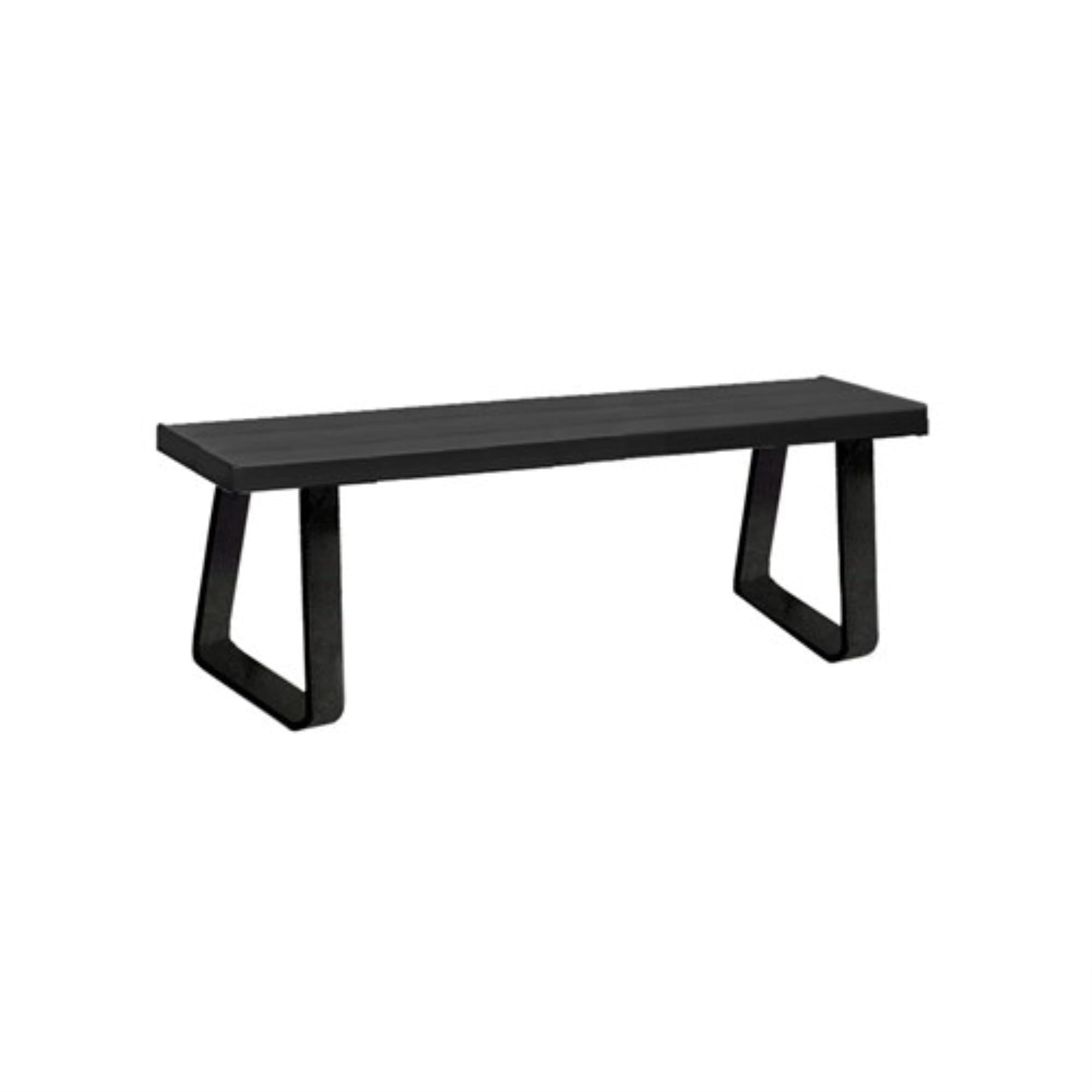 Salsbury Aluminum Locker Bench - 60 Inches Wide - 14" Deep - Black - Free Standing