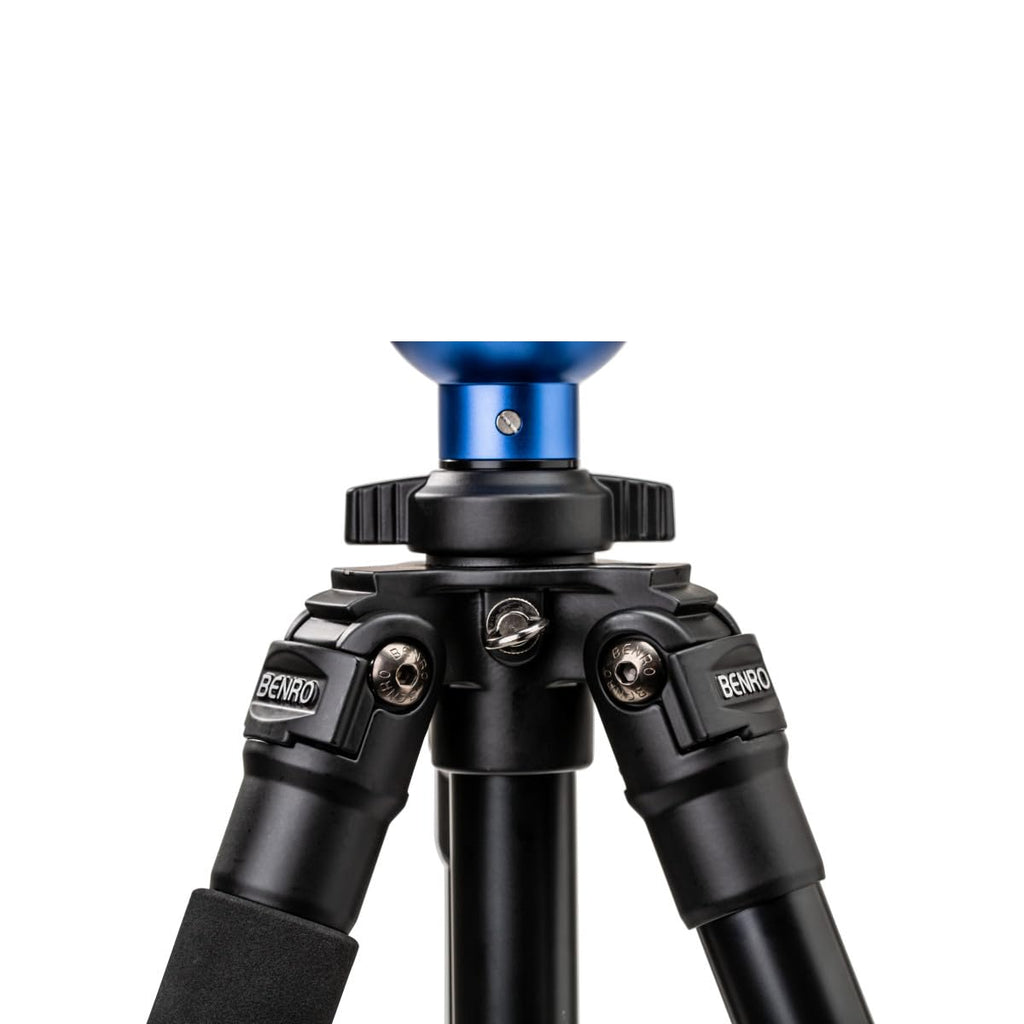 Benro A1573F Aluminum Tripod for Spotting Scopes, Binoculars, Outdoor Field Viewing, Leveling Base, Smooth Fluid Head w/Sliding QR Plate, Flip Locks, Case, Adjustable Legs, 62" Max Ht, 5.5lb Payload