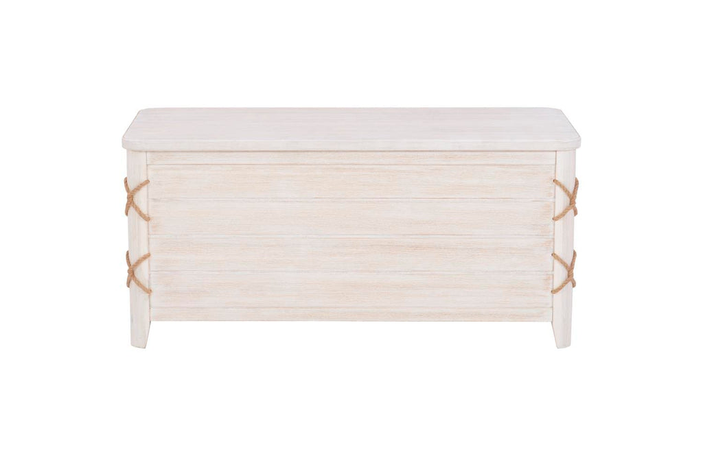 Linon Brosnan Rope Cedar Chest White