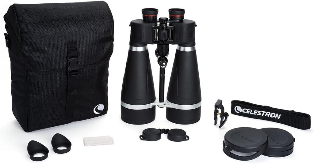 Celestron – SkyMaster Pro 20x80 Binocular – Outdoor and Astronomy Binocular – Large Aperture for Long Distance Viewing – Fully Multi-Coated XLT Coating – Tripod Adapter and Carrying Case Included