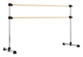 VITA Barre Portable Freestanding Double Ballet Barre, Prodigy, 7 Ft Bars, Satin Silver | Adjustable Height, USA Made, Home or Gym Exercise Equipment for Kids & Adults | Dance, Fitness, Pilates