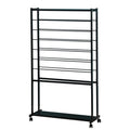 REMYS Craft Room Organiser Display Display Stand Craft Room Ribbon Holder, Floor Wrapping Paper Organizer/Large Storage Rack for Display Scarf Embroidery Rolls Sewing Cloth, Double Sided(Black)
