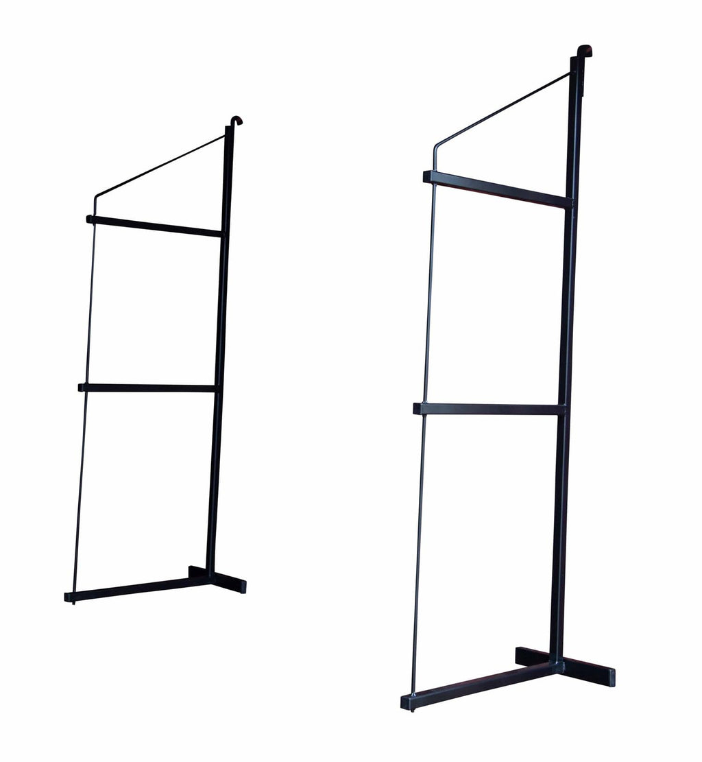 Mytee Products 4 Pack of 3 Tier Shipping Container Shelving Bracket with 18"(D) x 60"(H) - Black Powder Coated Steel Shelf Brackets for Heavy Duty Trailer Containers - Easy to Assemble & Remove