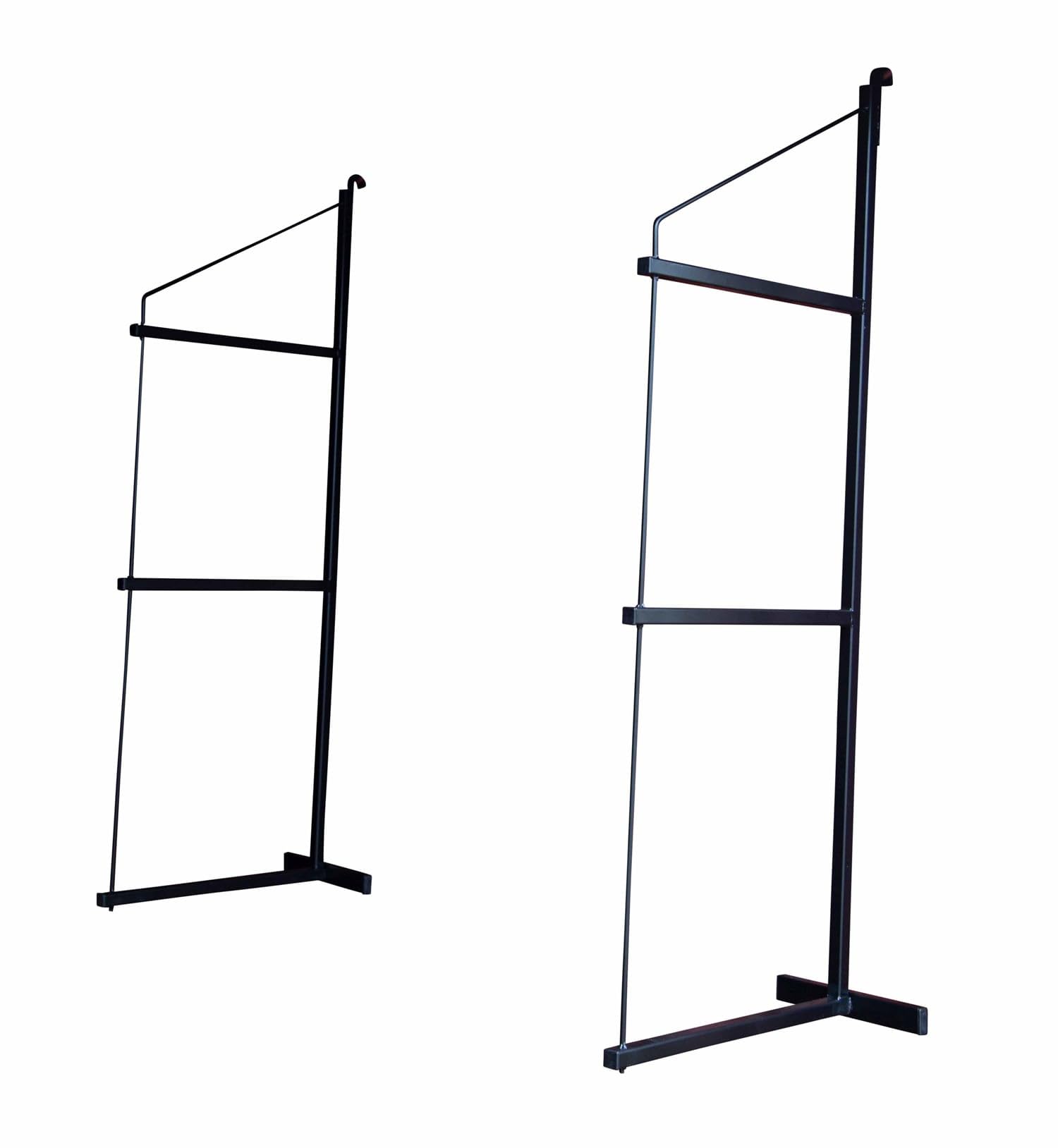 Mytee Products 4 Pack of 3 Tier Shipping Container Shelving Bracket with 18"(D) x 60"(H) - Black Powder Coated Steel Shelf Brackets for Heavy Duty Trailer Containers - Easy to Assemble & Remove