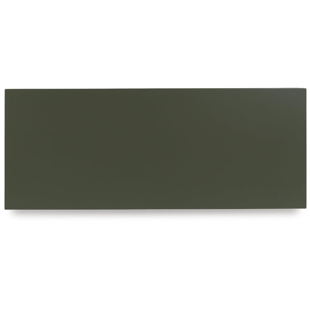 Signature Design by Ashley Geirwood Contemporary Accent Cabinet with Shelf and Geometric Pattern, Green