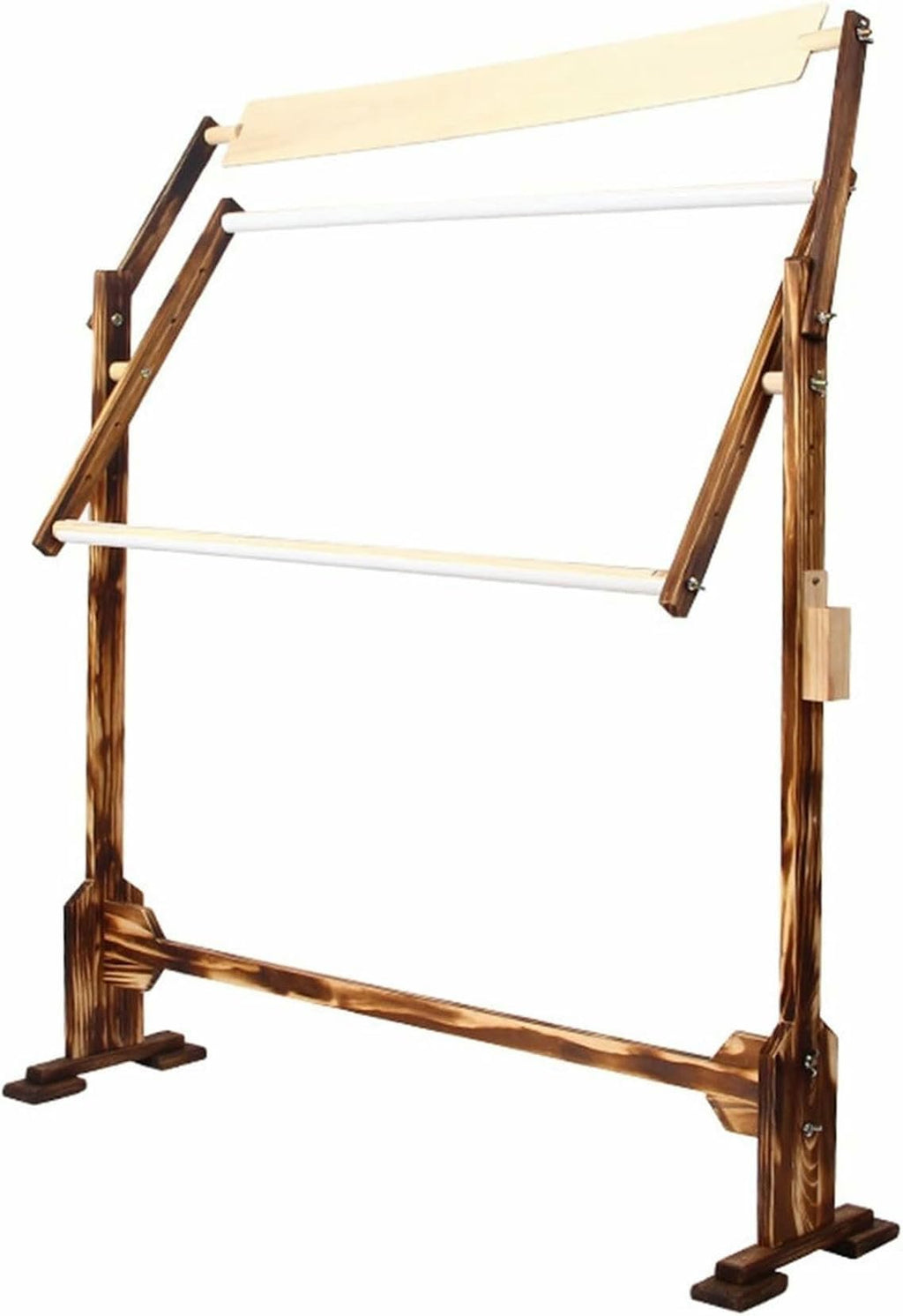 Adjustable Embroidery Hoop Stand Professional Embroidery Stand Cross Stitch Frame Floor Stand Wooden Embroidery Tapestry Hoops Frame Hands-Free Hand Quilting Frame for Cross Stitch Needlework~/