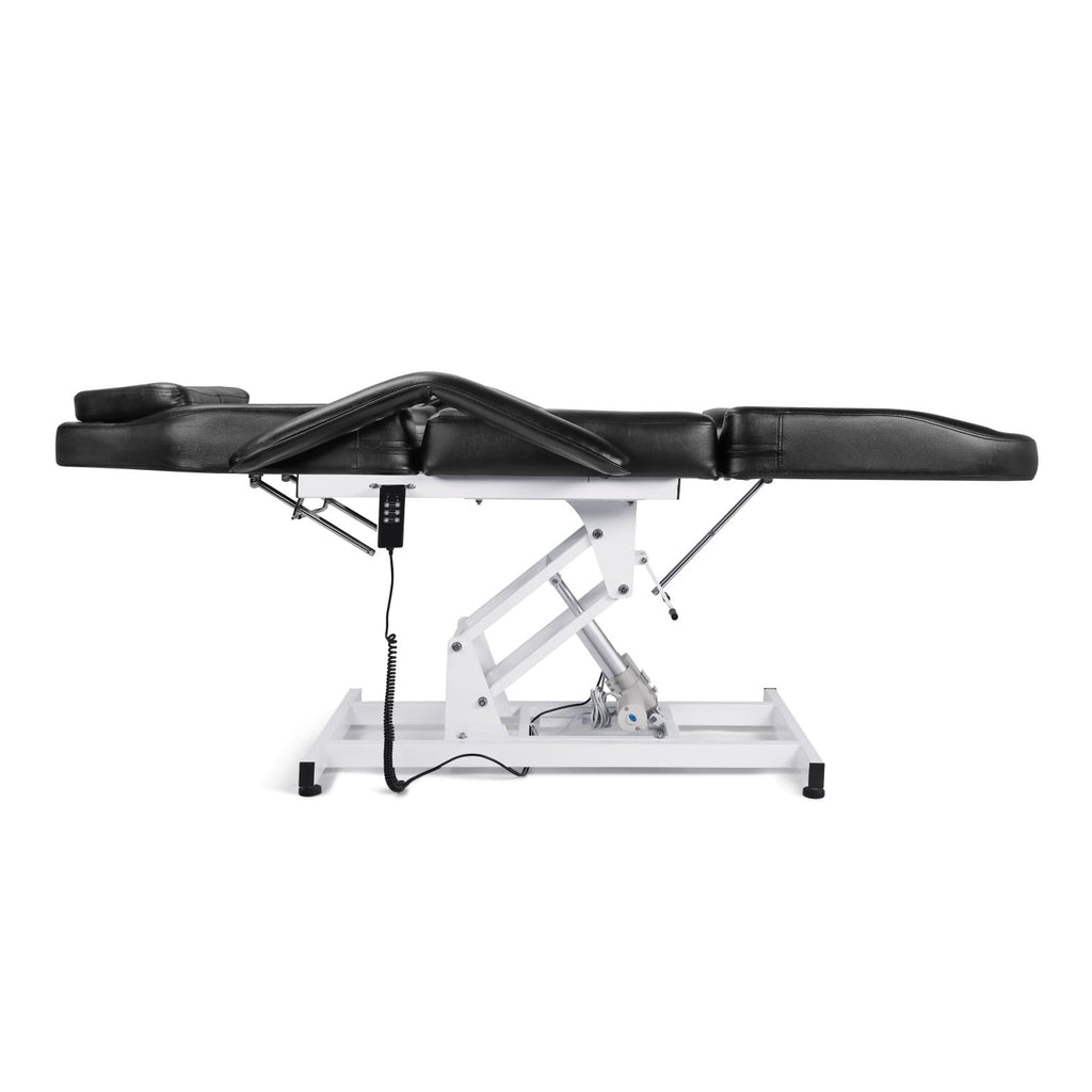 Funnylife Black Electric Beauty Bed Chair SPA Massage Bed Tattoo Chair Hydraulic Pump Facial Table Beauty Equipment