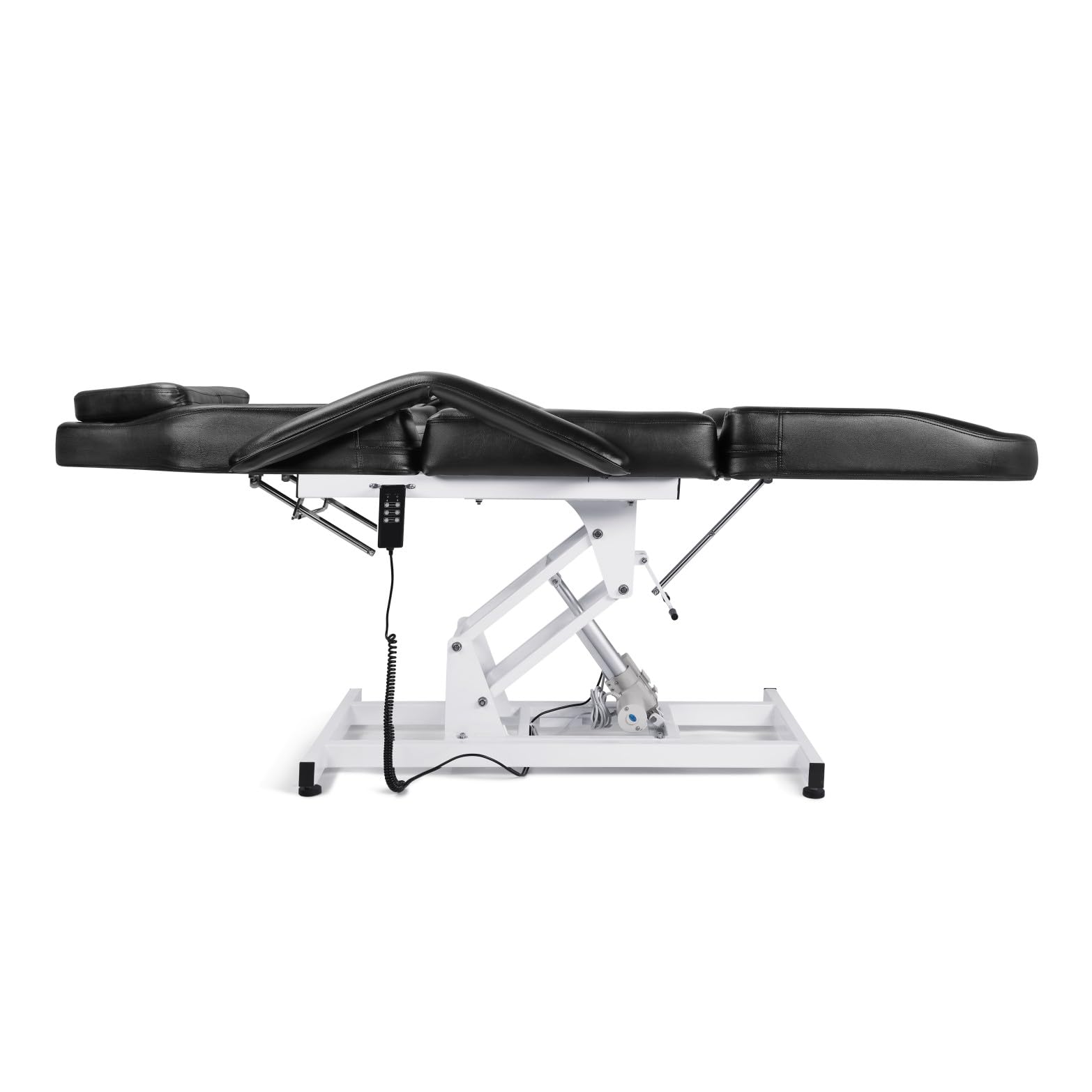 Funnylife Black Electric Beauty Bed Chair SPA Massage Bed Tattoo Chair Hydraulic Pump Facial Table Beauty Equipment