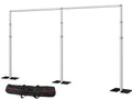 SLOW DOLPHIN 20 x 8.6ft Pipe and Drap Photo Studio Backdrop Stand Kit, Heavy Duty Adjustable Frame Backdrop Stand with Carry Bag for Event, Birthday Party, displays and Wedding Decoration.