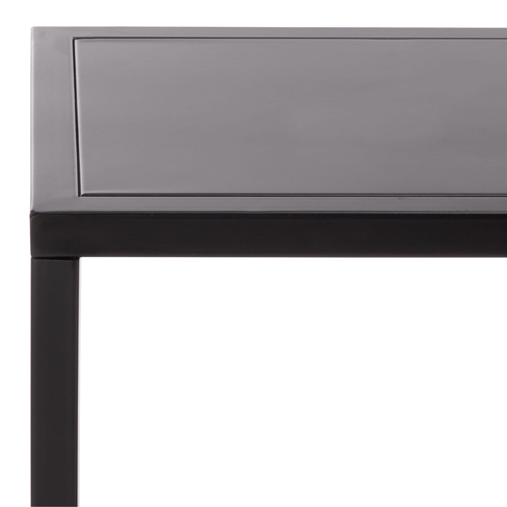 SAFAVIEH Couture Collection - Hodge Black Metal Console Table with 3 Shelves, Modern Minimalist Storage & Display (SFV9559A)