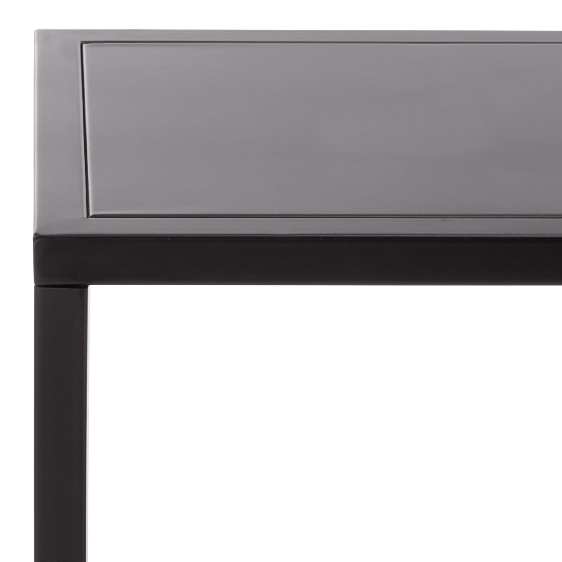 SAFAVIEH Couture Collection - Hodge Black Metal Console Table with 3 Shelves, Modern Minimalist Storage & Display (SFV9559A)