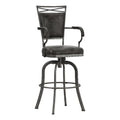 Hillsdale Bridgetown Metal Bar Height Swivel Stool, Pewter