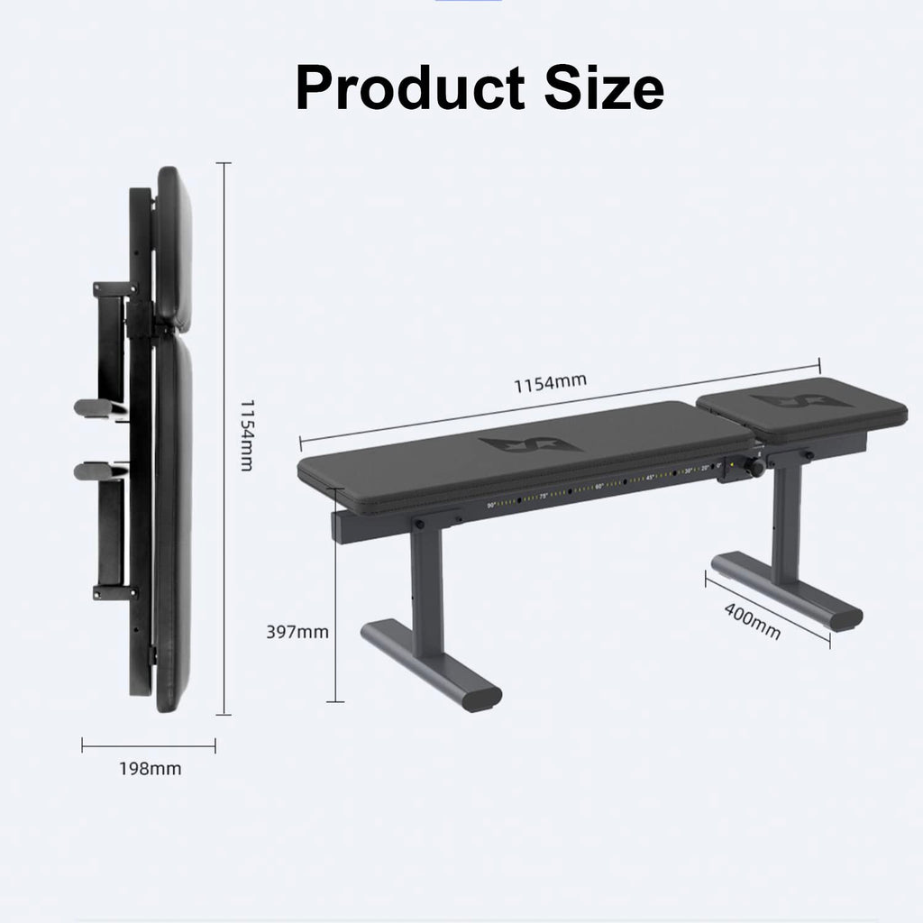 Speediance Adjustable Weight Bench, Foldable Workout Bench for Home Gym Use, Weight Bench with 881 LBS Weight Capacity-Black