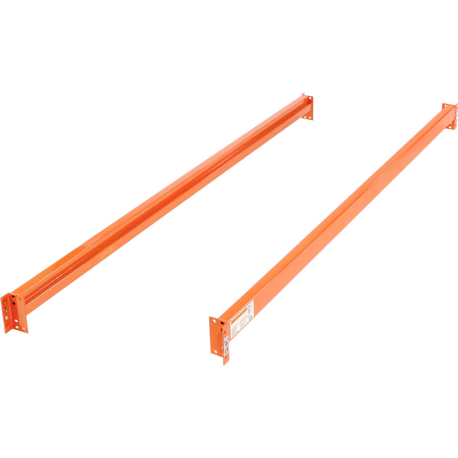 Global Industrial Teardrop Pallet Rack Add-On Unit, 144"W X 48"D X 96"H, 5970 lbs Shelf Capacity, Steel Construction, Orange & Green, For Industrial Storage
