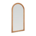 Signature Design by Ashley Dairville Casual Full Length Arched Floor Mirror with Thick Frame, Light Brown