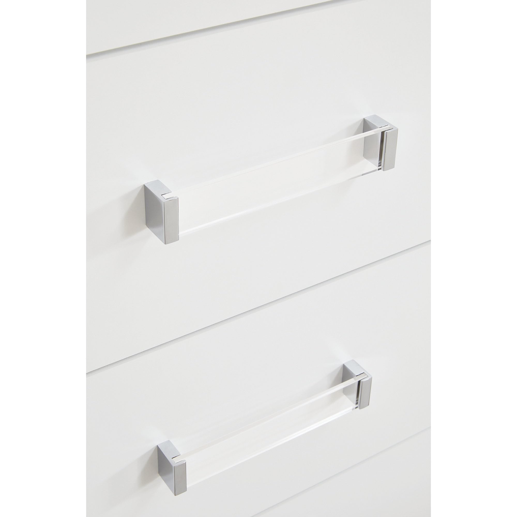 Signature Design by Ashley Marzoni Contemporary 5-Drawer Chest with Safety Stop, White