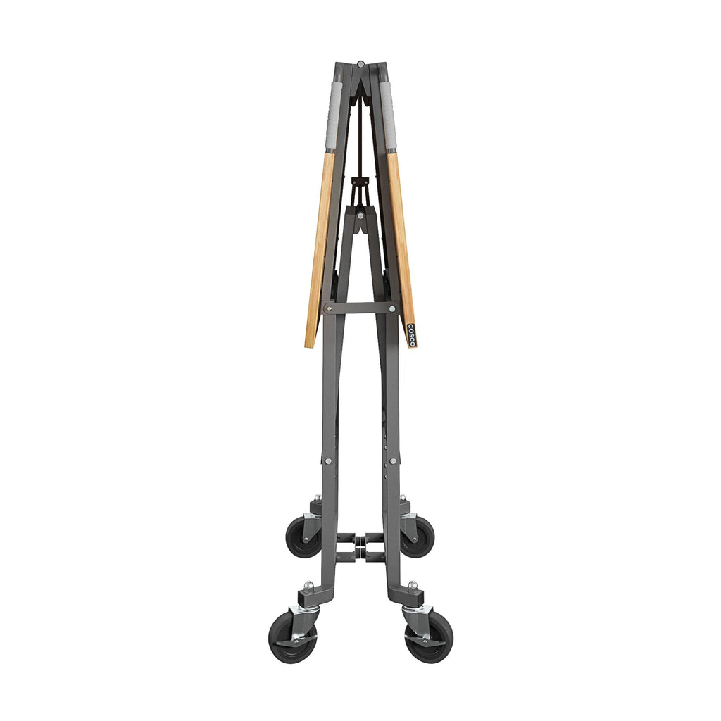 COSCO SmartFold Butcher Block Portable Workbench/Folding Utility Table (Gray Steel Frame)