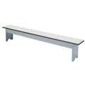 Global Industrial Free Standing Locker Bench Plastic Laminate Top w/Steel Pedestals, 72"W x 12"W x 18"H