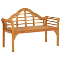 BOWERY HILL Solid Acacia Wood Garden Bench, Brown Oiled Finish, Ergonomic Rectangular Design, Indoor/Outdoor Use, 49.2 x 49.2 x 34.4 in, Rustic Patio Furniture for Relaxed Seating