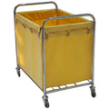 Movable Hand Trucks Storage Kitchen Movable S Hotel Laundry Sorter Cart On Wheels Club Linen Cart for with Handle Lobby Room Service Rolling with Movable Cover,Yellow,92X56X89Cm