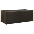 GKHPYURE Poly Rattan Patio Storage Box, 70.9x35.4x27.6 Inch Large Outdoor Storage Trunk with Gas Lift Lid, Powder-Coated Steel Frame, Hand-Woven for Cushions