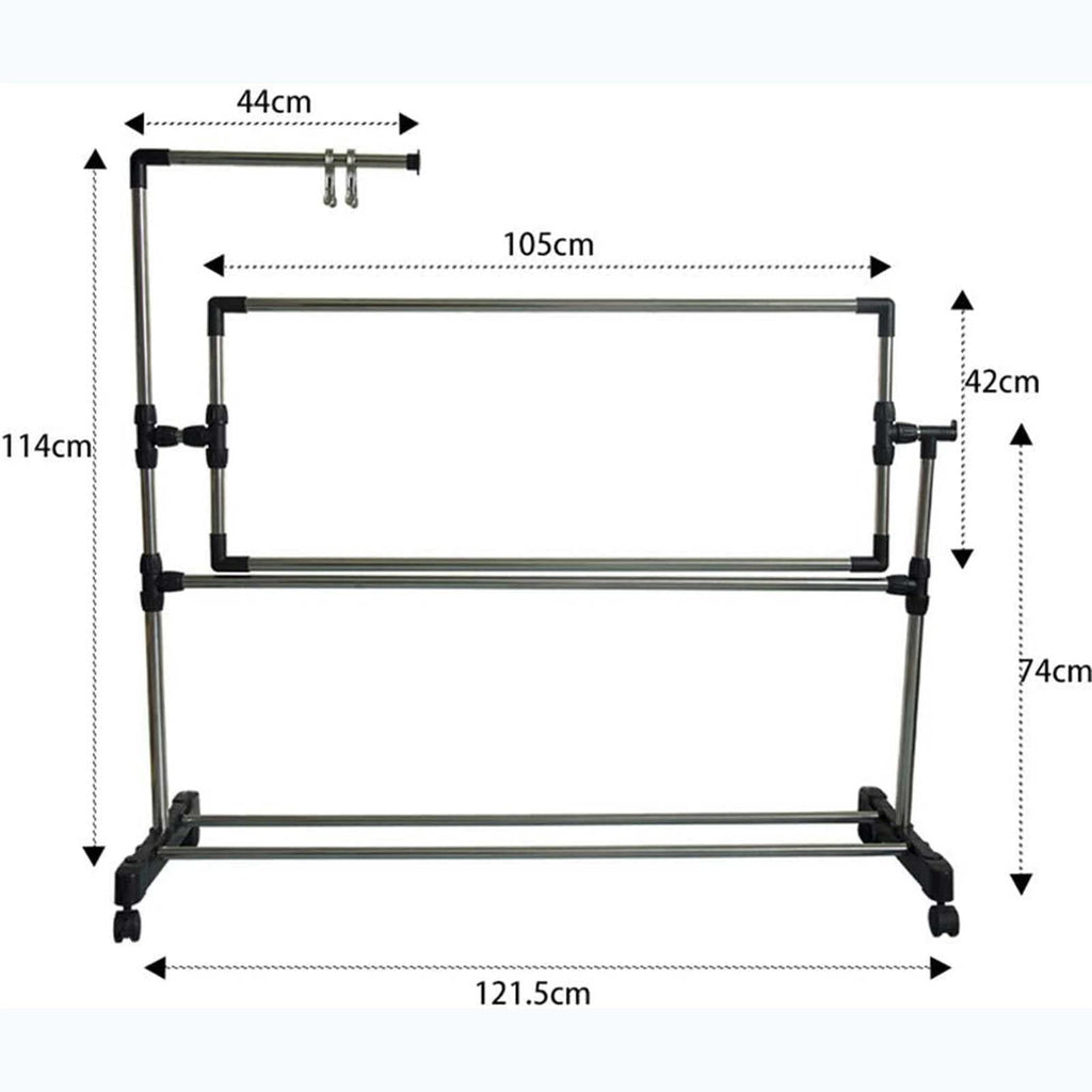 Adjustable Needlework Floor Frame, for Embroidery and Cross Stitch, Standing Craft Stand and Lap Table for Sewing and Art, Convenient Holder for DIY Projects.