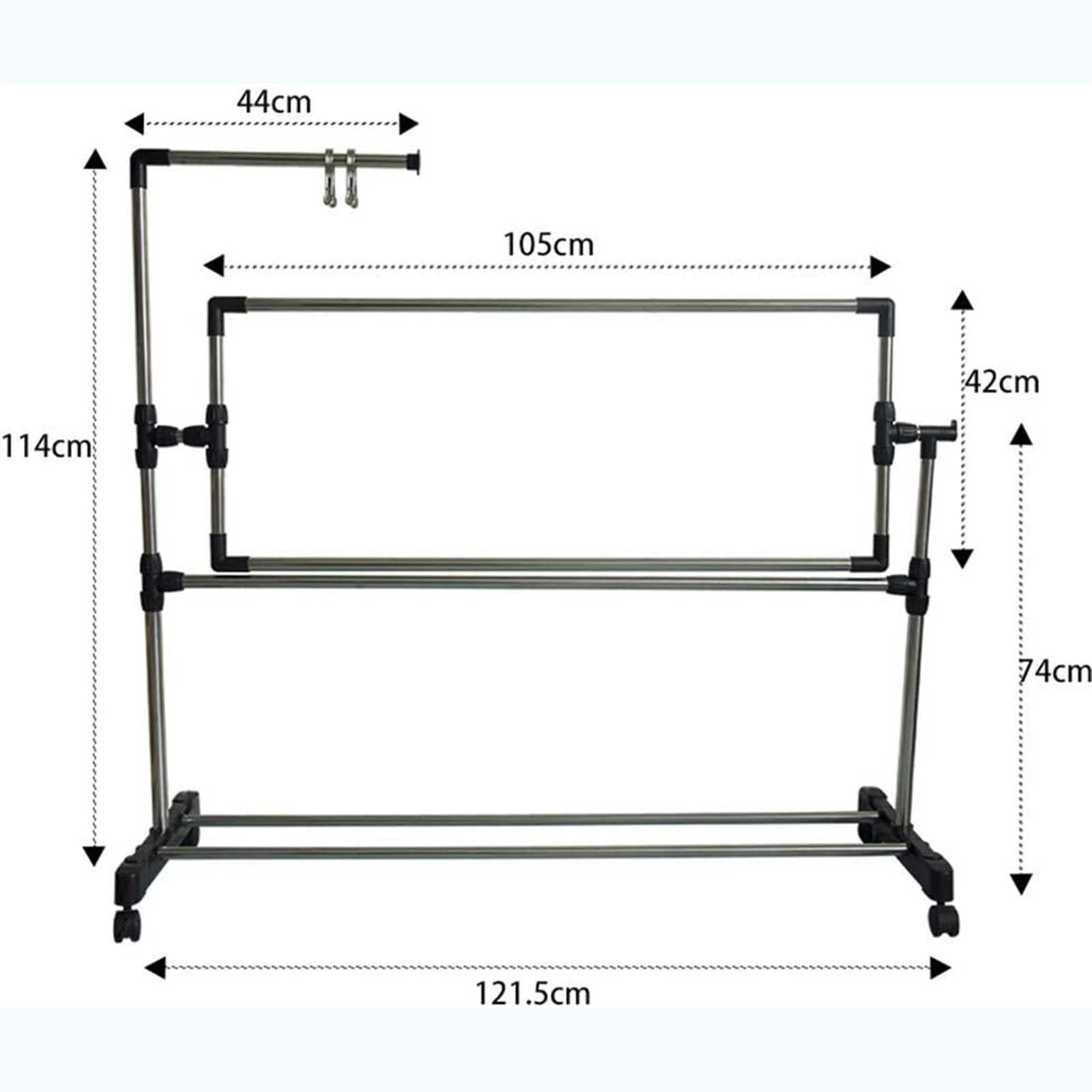 Adjustable Needlework Floor Frame, for Embroidery and Cross Stitch, Standing Craft Stand and Lap Table for Sewing and Art, Convenient Holder for DIY Projects.