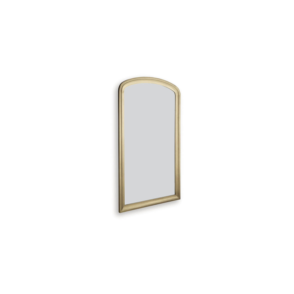 Signature Design by Ashley Fintan Modern Full Length Arched Floor Mirror with Thick Frame, Gold