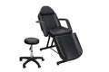 Salon Style Multi-Function Basic Facial Chair with Free Stool Facial Bed Massage Table Tattoo Massage Facial Table Bed Chair Barber Beauty Spa Salon Equipment Black