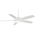 MINKA-AIRE F690L-WH Espace 52" 5-Blade LED Ceiling Fan in White Finish with White Blades and Etched Opal Glass