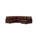 Signature Design by Ashley Modern Day U-Shape Left-Arm Facing Modern Leather Match 3-Piece Sectional with Chaise, Removable Cushion, Dark Brown