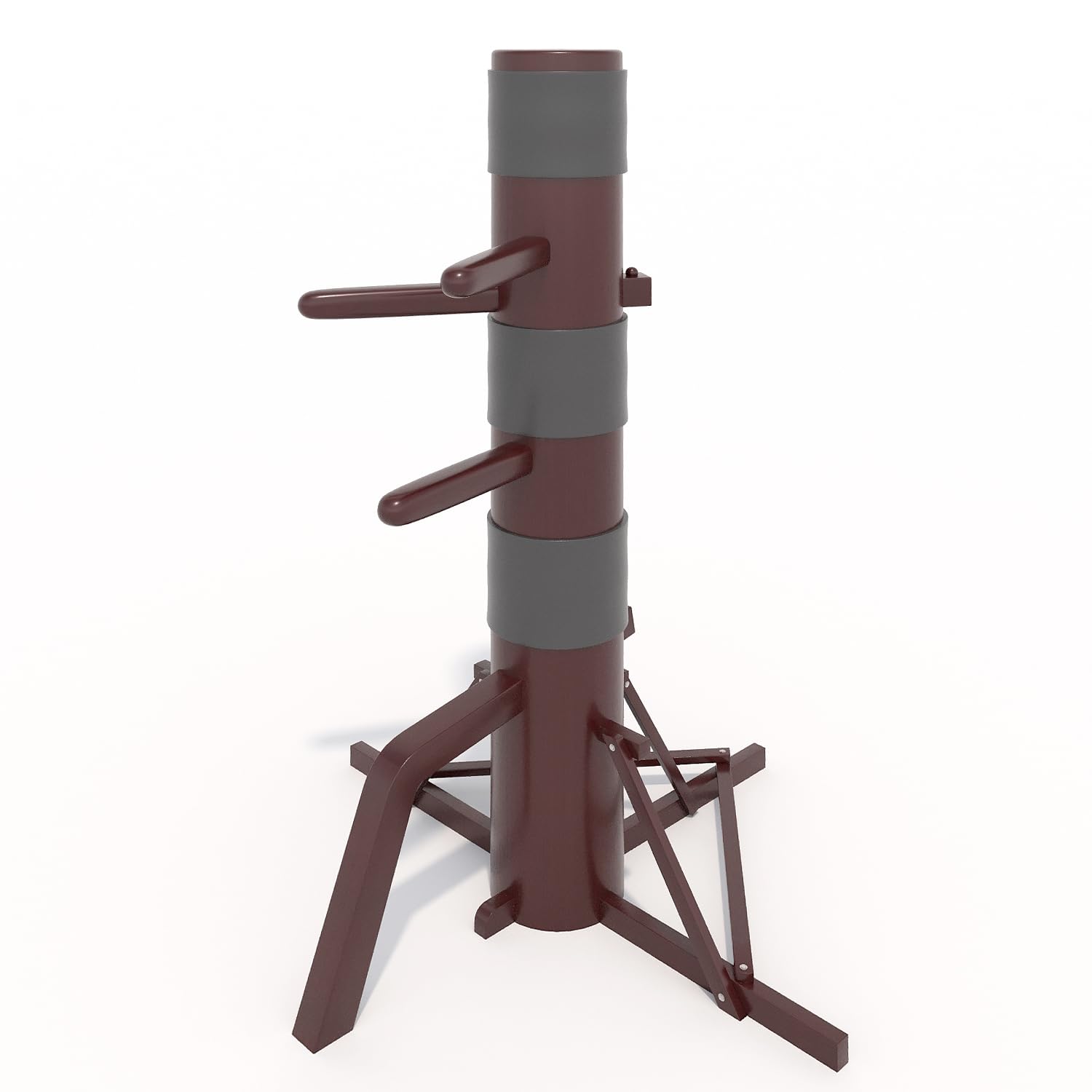 MR Wing Chun Dummy, Wooden Mook Yan Jong, IP Man Training Target with Tripod Base, Adjustable Height Mook Yan Jong Training with 3 Striking Pad, Martial Arts Traditional Kung Fu Training Dummy