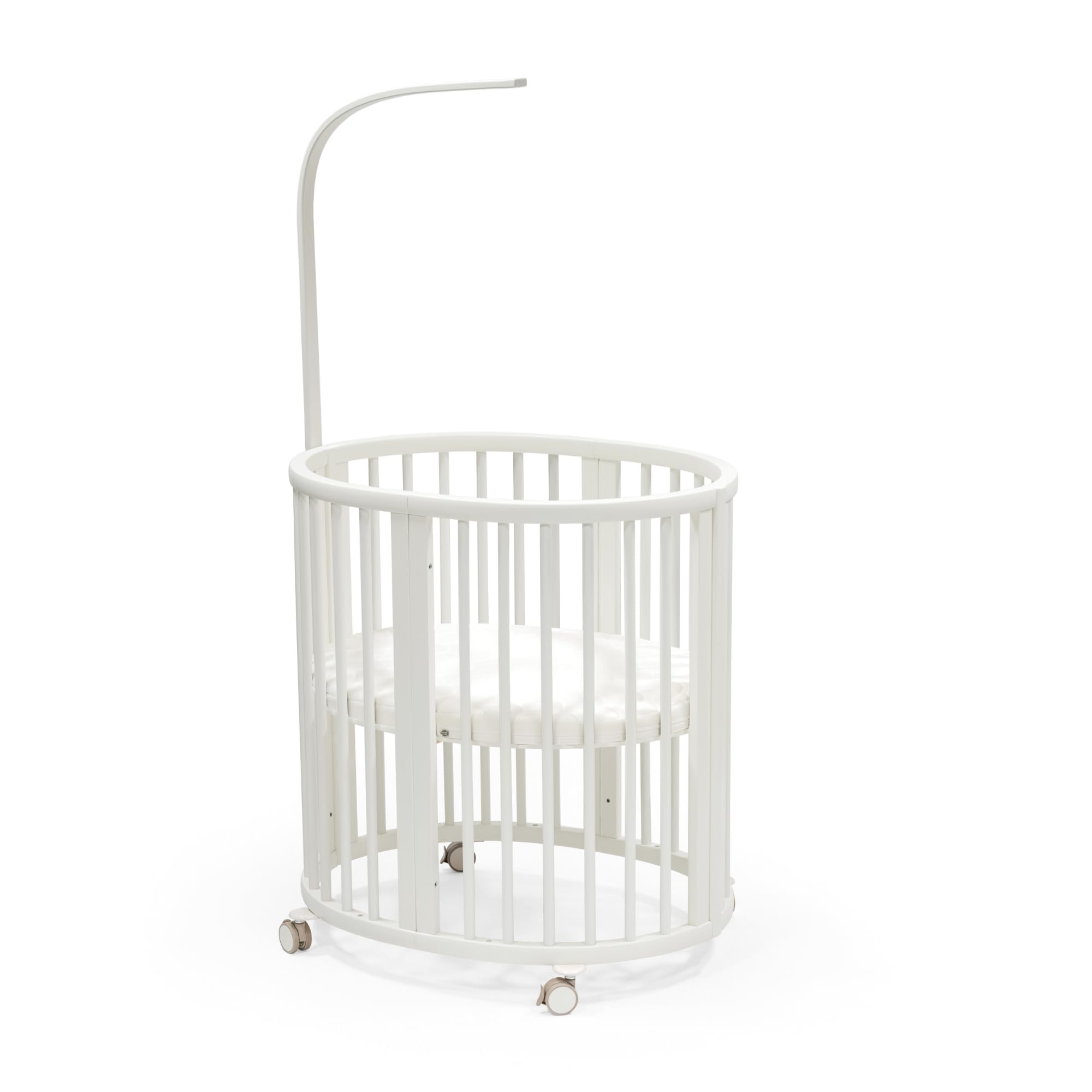 Stokke Sleepi Mini Bundle V3, White - Includes Sleepi Mini V3, Mattress & Drape Rod - Suitable for Ages 0-6 Months - Adjustable & Stylish