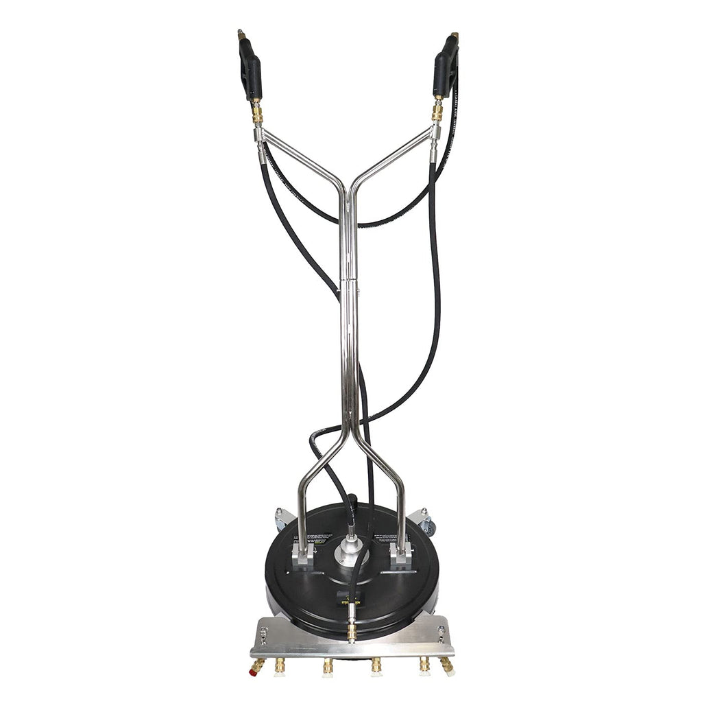 Erie Tools 20" Polypropylene Surface Cleaner with Wheels, 4 Nozzle Spray Bar, Side Nozzles Front Spray Bar, Dual Trigger Guns, Wheels, 4000 PSI 4 GPM